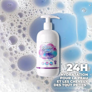 Cadeau de naissance douceur - Soin lavant doux corps et cheveux et cape de bain